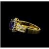 Image 3 : 2.65 ctw Sapphire and Diamond Ring - 18KT Yellow Gold