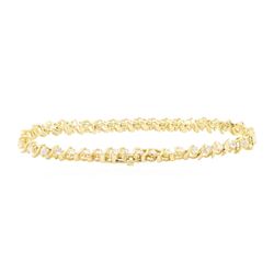 3 ctw Diamond Bracelet - 14KT Yellow Gold