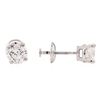 Image 2 : 1.04 ctw Diamond Stud Earrings - 14KT White Gold