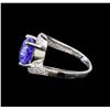 Image 3 : 14KT White Gold 5.13 ctw Tanzanite and Diamond Ring