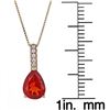 Image 3 : 0.78 ctw Fire Opal and Diamond Pendant - 14KT Yellow Gold