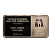 Image 2 : 500 Grain Sterling Silver Franklin Mint 100 Greatest Americans Ingot