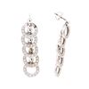 Image 2 : 0.70 ctw Diamond Earrings - 14KT White Gold