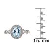 Image 1 : 1.02 ctw Aquamarine and Diamond Ring - 14KT Yellow Gold