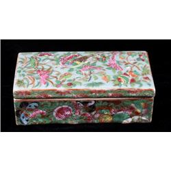 Chinese Hand Painted Porcelain Pen Box