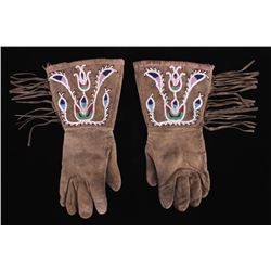 Eastern Sioux Beaded Gauntlets circa 1890