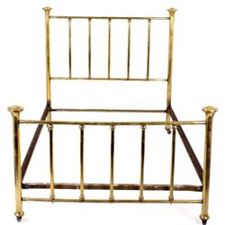 Butte Montana Antique Bronzed Metal Bed Frame