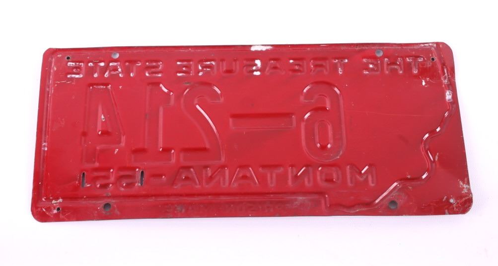 Montana Prison Made License Plates 1950's