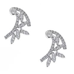 0.59 ctw Diamond Earrings - 18KT White Gold