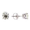 Image 2 : 1.40 ctw Diamond Stud Earrings - 14KT White Gold