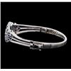 Image 2 : 5.44 ctw Sapphire and Diamond Bangle Bracelet - 14KT White Gold