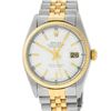 Image 2 : Rolex Mens 2 Tone 14K White Index Datejust 36MM Wristwatch