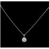 Image 2 : 0.98 ctw Diamond Pendant With Chain - 14KT White Gold