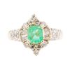 Image 2 : 1.43 ctw Emerald And Diamond Ring - 14KT Yellow Gold