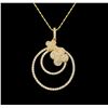 Image 2 : 14KT Yellow Gold 1.87 ctw Diamond Pendant With Chain