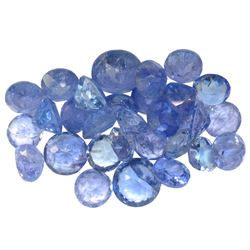 18.66 ctw Round Mixed Tanzanite Parcel