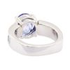 Image 3 : 4.28 ctw Saphire And Diamond Ring - Platinum