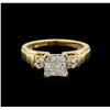 Image 2 : 14KT Yellow Gold 0.56 ctw Diamond Ring