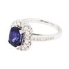 Image 1 : 3.26 ctw Sapphire and Diamond Ring - 18KT White Gold