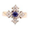 Image 2 : 1.16 ctw Sapphire And Diamond Ring - 14KT Rose Gold