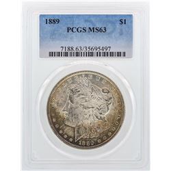 1889 $1 Morgan Silver Dollar Coin PCGS MS63