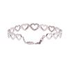 Image 2 : 0.25 ctw Diamond Heart Motif Bangle Bracelet - 14KT White Gold