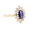 Image 1 : 0.60 ctw Sapphire and Diamond Ring - 14KT Yellow Gold