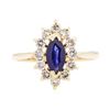 Image 2 : 0.60 ctw Sapphire and Diamond Ring - 14KT Yellow Gold