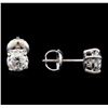 Image 2 : 1.02 ctw Diamond Stud Earrings - 14KT White Gold