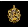 Image 1 : 18KT Yellow Gold Diamond Brooch/Pendant