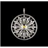 Image 2 : 4.59 ctw Diamond Pendant - 18KT White Gold