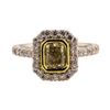 Image 2 : 1.65 ctw Diamond Ring - 18KT White And Yellow Gold