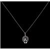 Image 2 : 1.36 ctw Diamond Pendant With Chain - 14KT-18KT White Gold