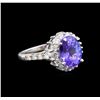 Image 1 : 14KT White Gold 3.10 ctw Tanzanite and Diamond Ring