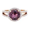 Image 2 : 2.94 ctw Lavender Spinel And Diamond Ring - 14KT Rose Gold