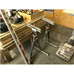 2 PORTABLE FOLDING STOCK STANDS WITH ROLLERS