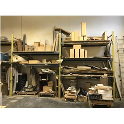 3 BAYS OF YELLOW AND BLUE PALLET INDUSTRIAL RACKING, AND BAY OF RACKING ...