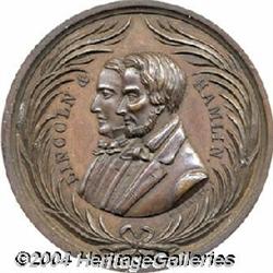 Lincoln Hamlin Campaign Jugate Medal