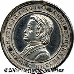 Silver Breckinridge 1860 Campaign Medal