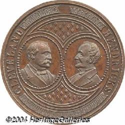 Cleveland Hendricks Campaign Jugate Medal