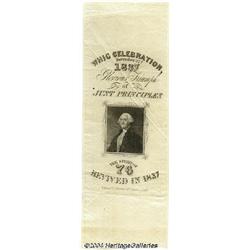 1837 George Washington Whig Ribbon