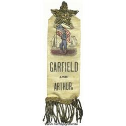 1880 Garfield Arthur Campaign Ribbon Badge