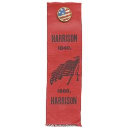 Benjamin Harrison Campaign Ribbon 1888
