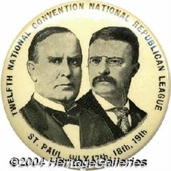 Minnesota McKinley Roosevelt Jugate Pin