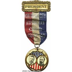 Roosevelt Fairbanks Celluloid Hanger Pin