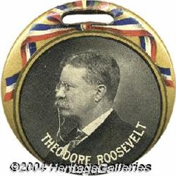 Teddy Roosevelt 1912 Celluloid Watch Fob
