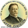 Image 1 : 4 In. 1908 Taft Celluloid Picture Pin