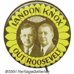 Landon Knox Out Roosevelt Jugate Pin