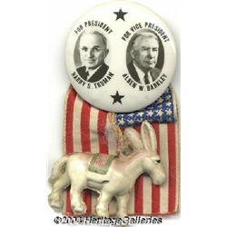 Truman Barkley Celluloid Pin with Hanger