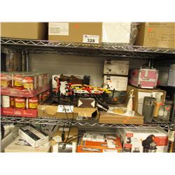 HUNTS TOMATO SAUCE, BUDWEISER LED SIGN (WITH COSMETIC DAMAGE), SHANY CASE, CUTTING BOARDS, PYREX